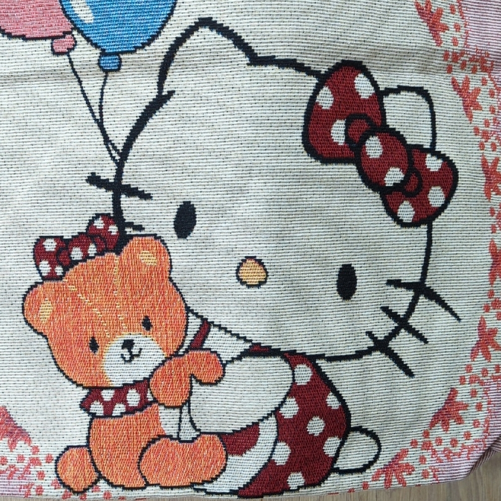 Hello Kitty Large Woven Waterproof Tote Bag - Picture 2 of 10